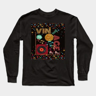 Vintage 1970s Disco Roller Skating Long Sleeve T-Shirt